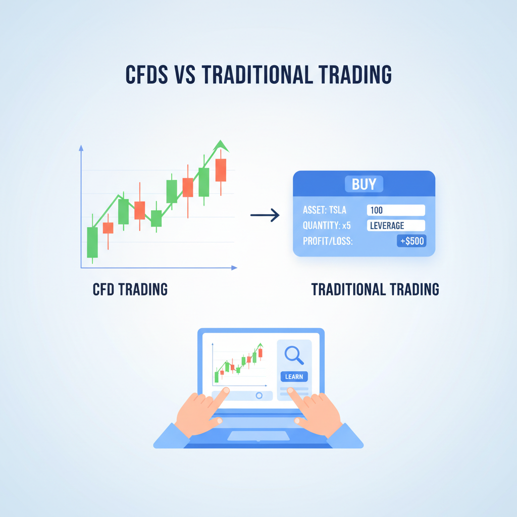 الفروق بين CFDs والتداول التقليدي