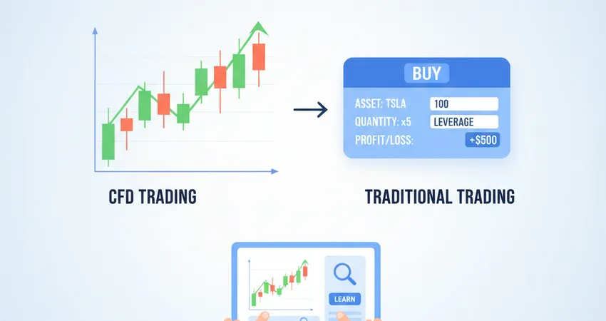 الفروق بين CFDs والتداول التقليدي