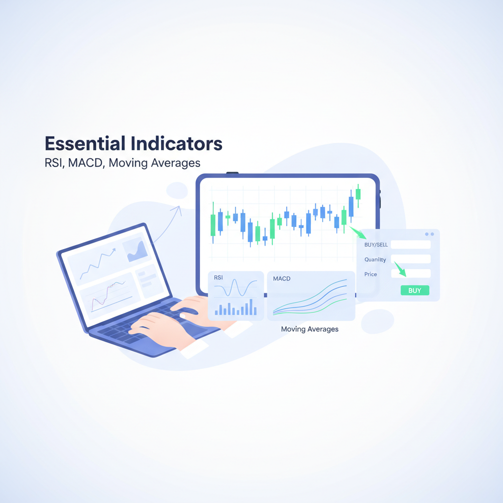 مؤشرات التداول الأساسية: RSI و MACD و Moving Averages