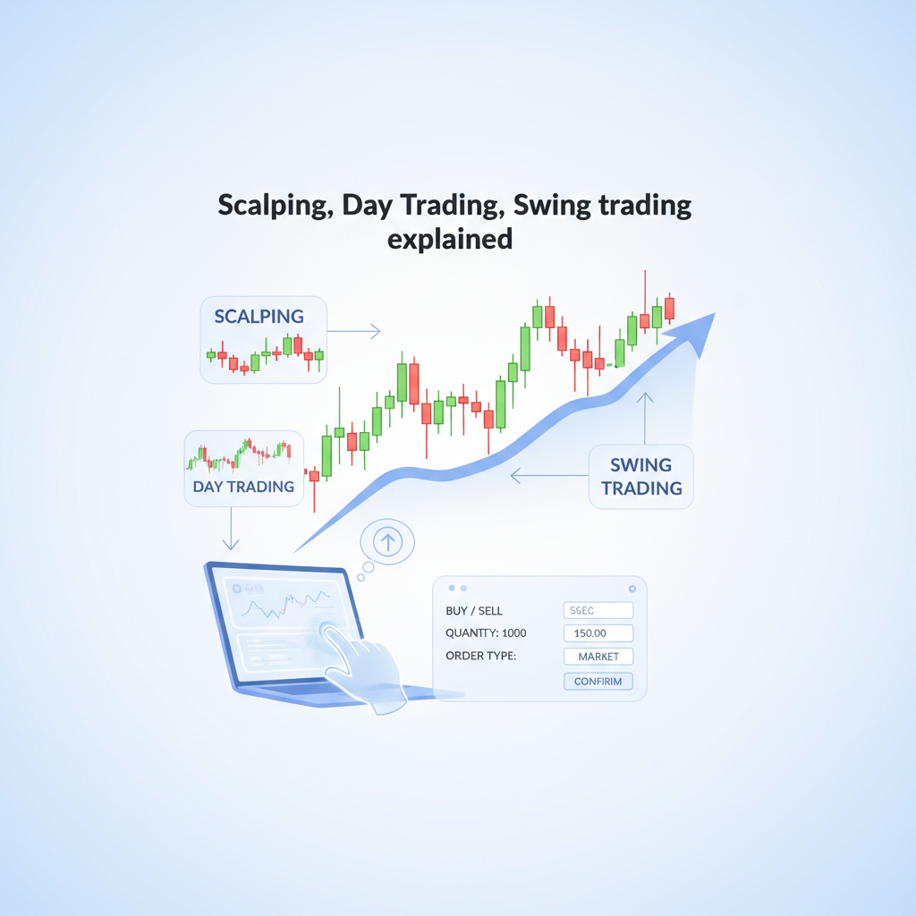 أنواع التداول: Scalping و Day Trading و Swing