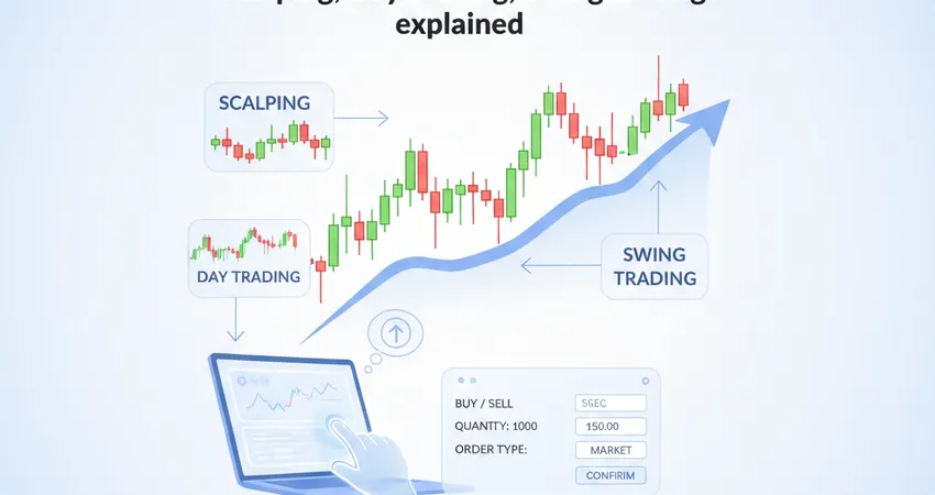 أنواع التداول: Scalping و Day Trading و Swing