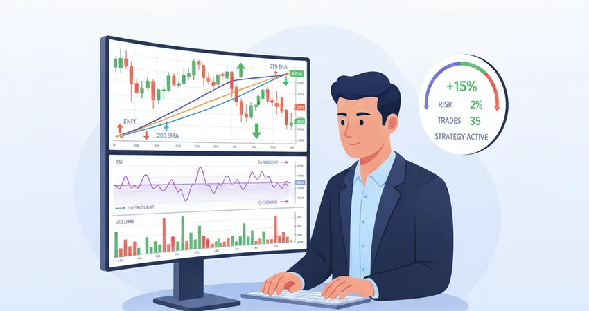 استراتيجية المتوسطات المتحركة 50/200 EMA
