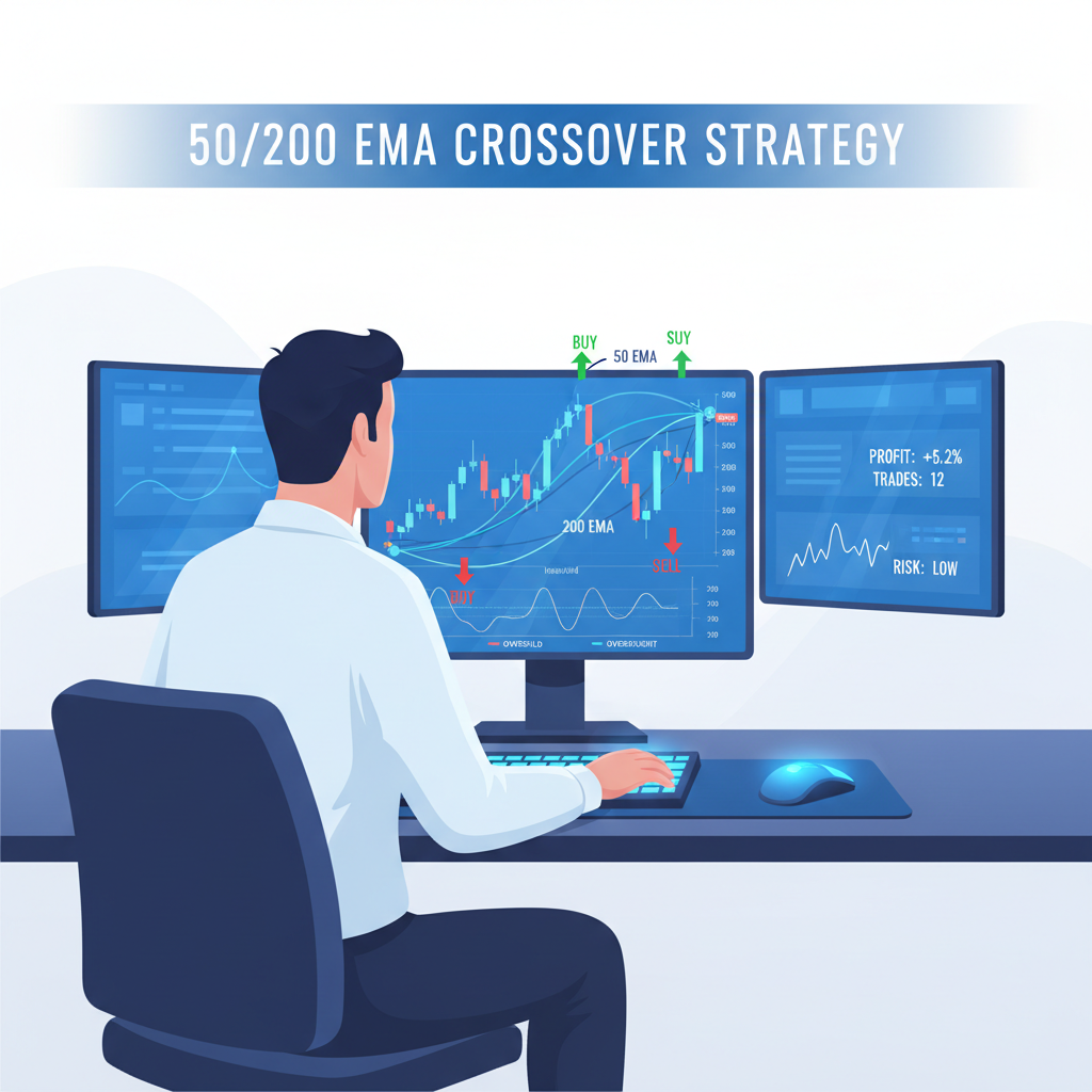 استراتيجية المتوسطات المتحركة 50/200 EMA