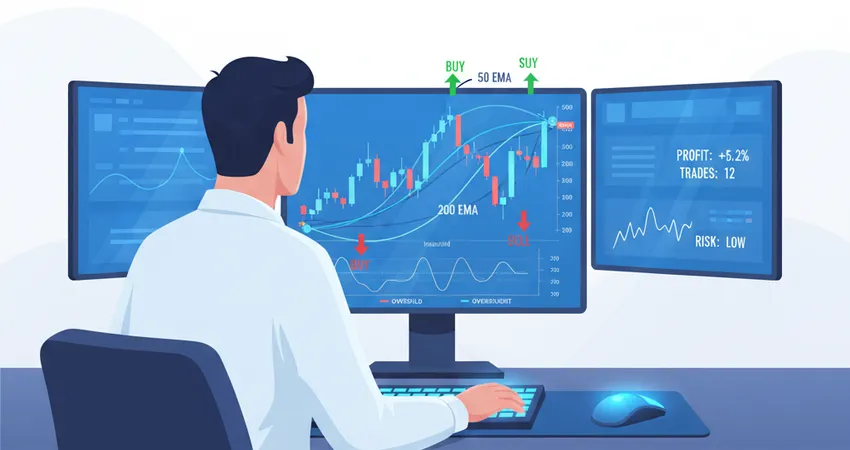 استراتيجية المتوسطات المتحركة 50/200 EMA