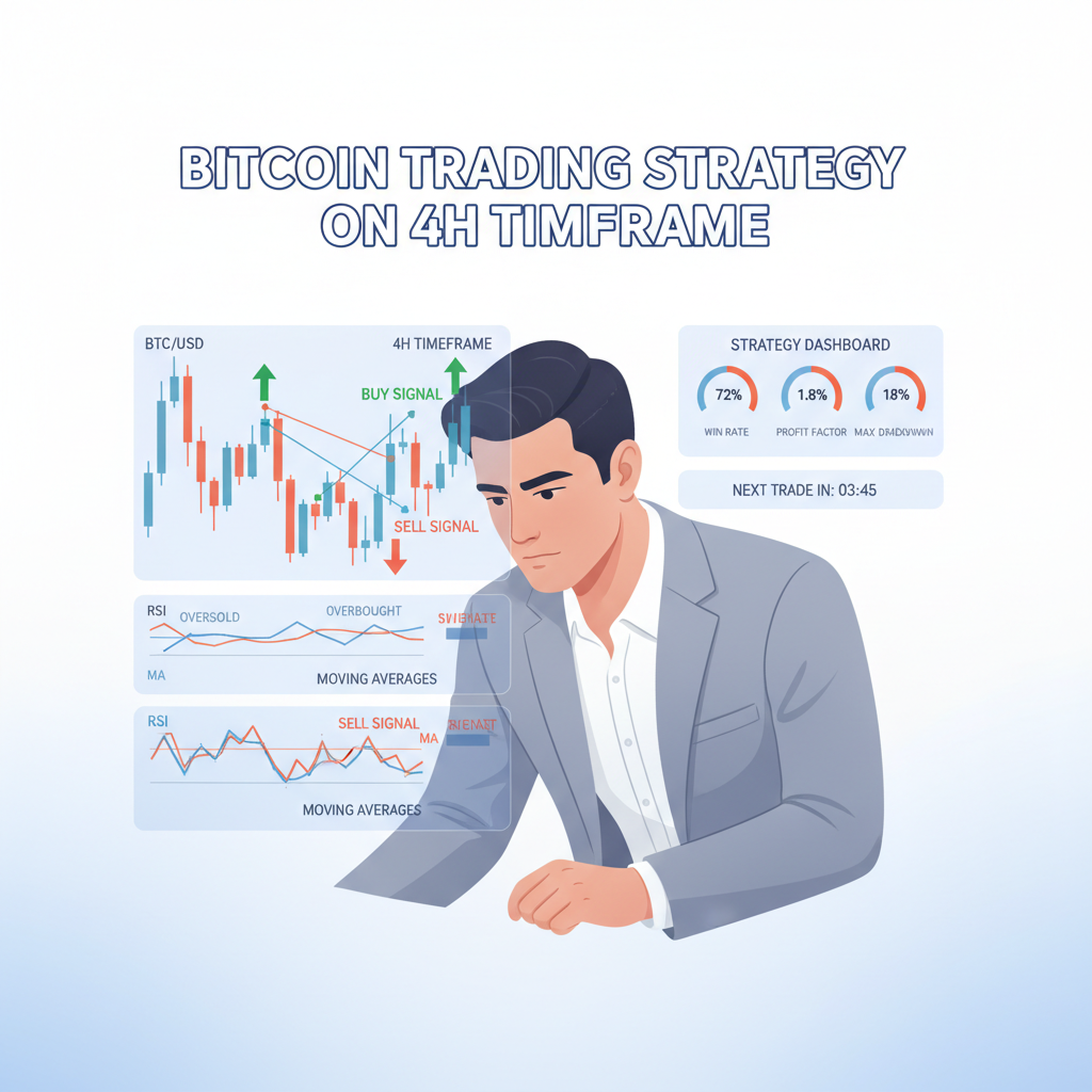 استراتيجية تداول البيتكوين على فريم 4 ساعات