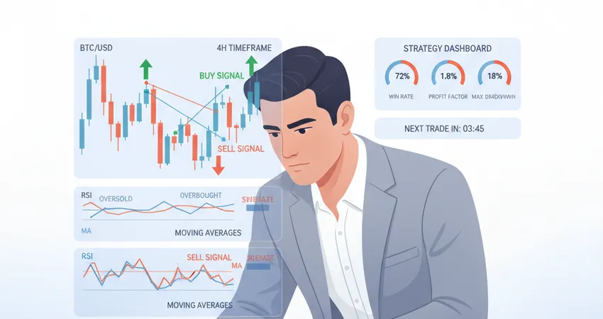استراتيجية تداول البيتكوين على فريم 4 ساعات